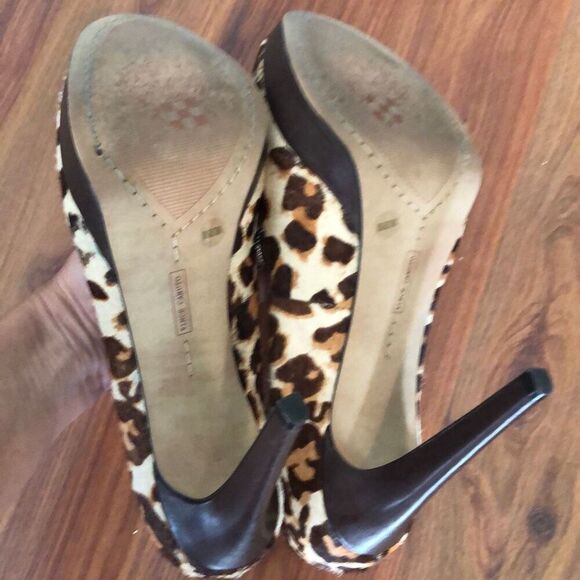 Vince Camuto Leopard hair Platform high heel pumps 8.5 - Picture 3 of 6